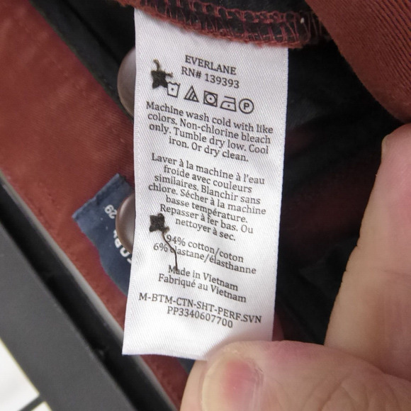 Everlane Shorts Mens SZ 29 7" Inseam Uniform Slim Fit Chino Business Casual - Picture 8 of 9